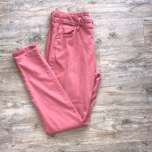 Mid-Rise Pink/Coral Jeans